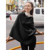 DiaryLook Ladies Button Cashmere Feel Multiway Poncho Shawl Scarf Wrap