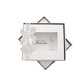 White Cotton Cards FL3"Special Memories" Guestbook Flutes Design