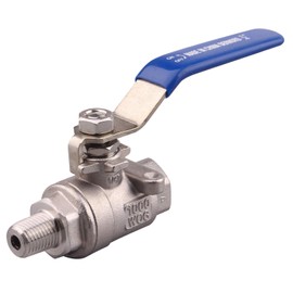 DERNORD Full Port Ball Valve 1/4 Inch - Male x Female Stainless Steel 304 Heavy Duty for Water, Oil, and Gas,1000WOG (1/4 Inch NPT)