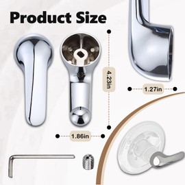 H79 Faucet Handle Compatible with Delta Tub & Shower Single Metal Lever Handle, Shower Handle Replacement for Delta 1300/1400 Series Tub Faucet, Shower Replacement Parts with Screw & Wrench