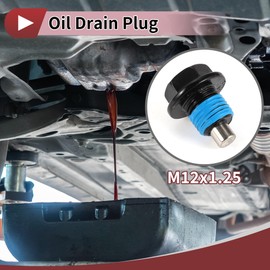 HEROFFIX Compatible Toyota Tacoma Tundra Camry Colora 4 Runner Oil Pan Drain Bolt Screw Thread Repair No.9043012031 Blue Metal Magnetic M12x1.25