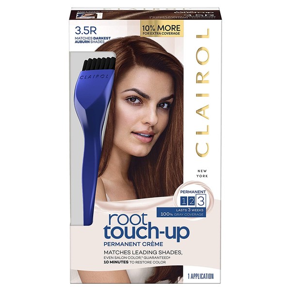 Clairol Root Touch-Up by Nice'n Easy Permanent Hair Dye, 3.5R Darkest Auburn Hair Color, 1 Count