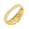 14k Gold Plated Rough Textured Cookie Smashing Nugget Ring For