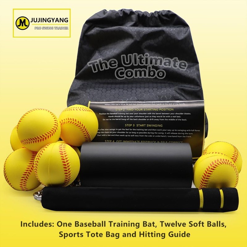 JUJINGYANG Baseball Softball Swing Trainer Bat, Baseball Hitting Trainer with