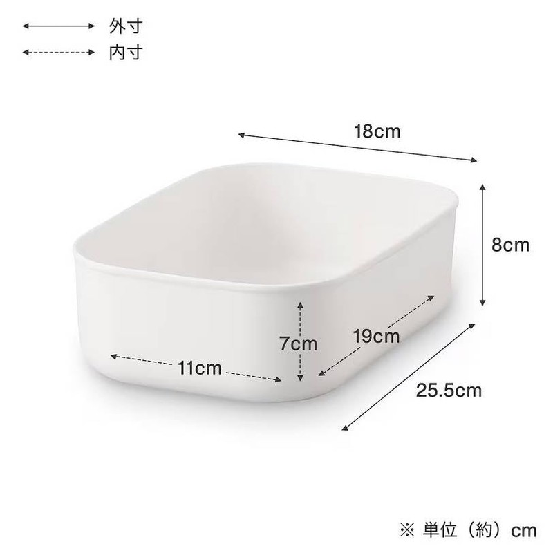 MUJI 38749493 Soft Polyethylene Case, Half, Small, Approx. Width 7.1