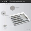 BINO 5-Slot Silverware Organizer - Frosted, Small - Utensil Drawer