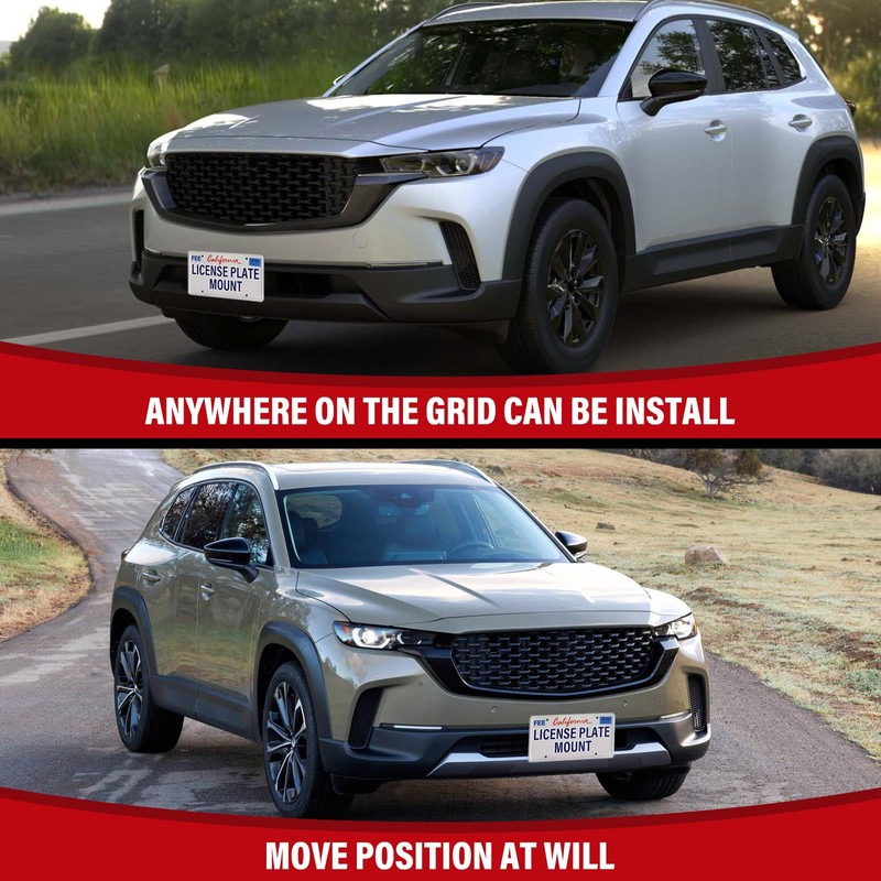No Drill Front License Frame Compatible with Mazda CX-9 2013-2023