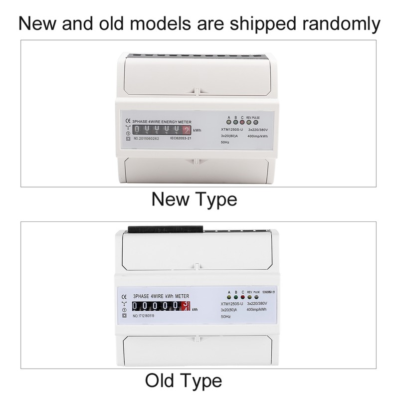 Digital 3phase 4 Wire DINRail Electric Meter 20(80)A Electronic KWh