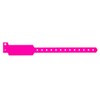 500 WristCo Neon Pink Wide Plastic Wristbands for Events -