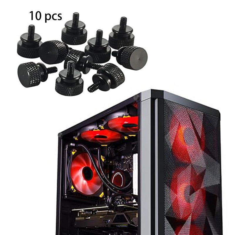 Roczential 10 Pack Thumb Screws, Anodized Thumbscrews for Computer Case,