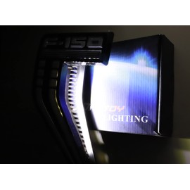 iJDMTOY Xenon White LED Background Illumination Lighting Kit Compatible with 2021-up Ford F150 Side Fender Emblem