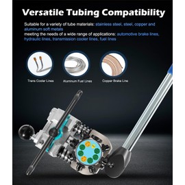 Yoursme Brake Line Flaring Tool Kit - 45 Degree SAE Double Bubble Single Flare Tool for 3/16", 1/4", 5/16”, 3/8”Lines | Professional Flaring Tool Kit for Leak-Free DIY Brake & Fuel Line Repair
