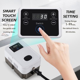 Hapyvergo Timing Steam Cleaner Handheld Steamer for Cleaning Grout Tile Car Detailing Pressurized Steam Cleaner with Brush Heads for Home Kitchen Bathroom (White)