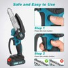 SENDRY Mini Chainsaw 6-Inch, Powerful Cordless Rechargeable Handheld Small Electric
