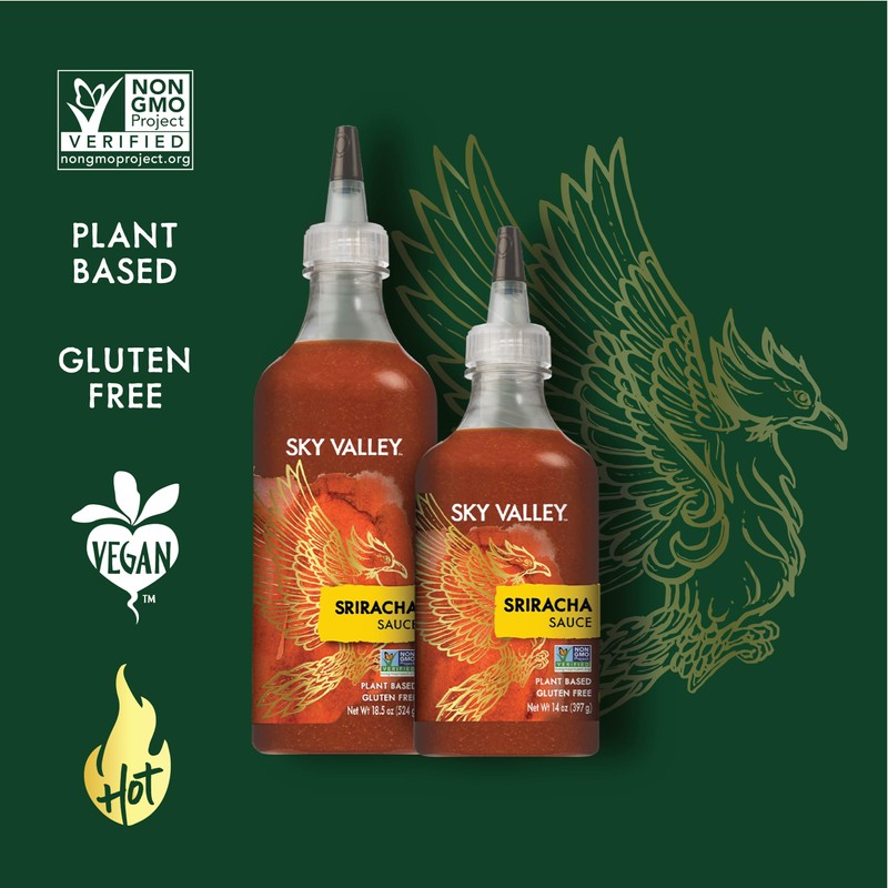 Sky Valley Sriracha Sauce - Hot Sauce, Made with Red