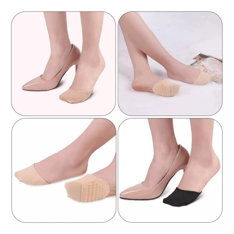 Veraly Media Invisible Antideslizantes Cubierta Punta 2 Pares