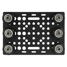 Joyzan V Gantry Plate, Slot Solid Wheels Kit Extrusion Profiles Table Linear Rod Universal Rail Set Aluminum Extrusion 3D Printer CNC Router Machine Parts Actuator Board Black