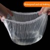50PCS Individually Wrapped Disposable Shower Caps, Plastic Waterproof Elastic Hair
