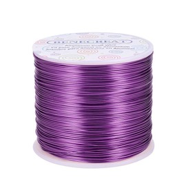 BENECREAT 235 m 0.8mm Aluminium Wire, Purple, Jewellery Wire, Metallic Thread for Crafts, Edged Aluminium Craft Wire, 20 Gauge