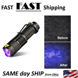 UN brand UV Ultra Violet LED Flashlight Blacklight Light 395/365 nM Inspection Lamp Torch
