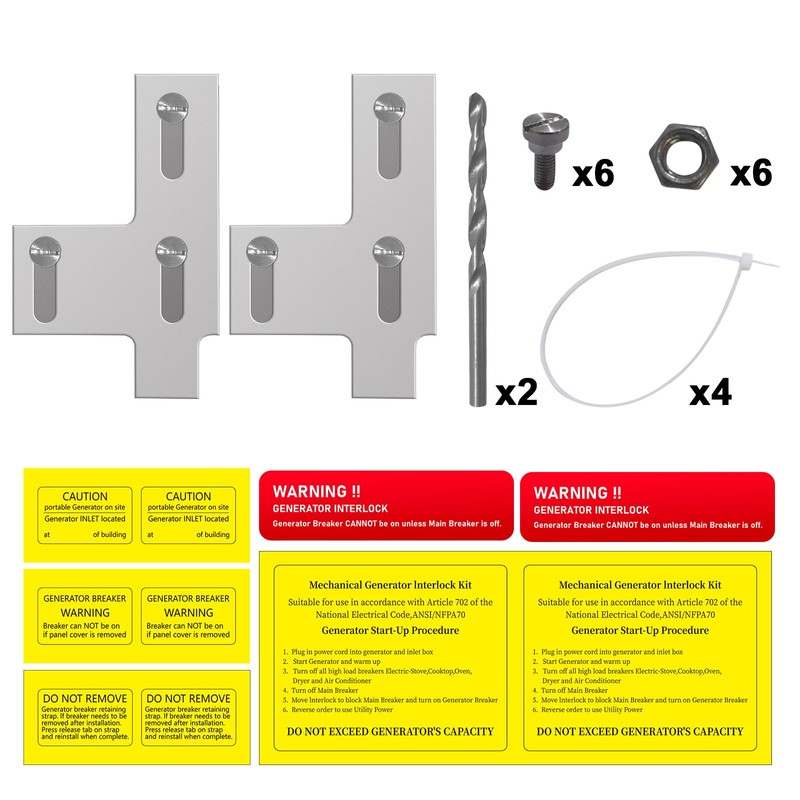 QYZZRS 2 Set Generator Interlock Kit Compatible with Siemens 200