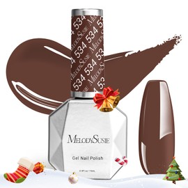 MelodySusie Brown Gel Nail Polish,0.5fl oz Americano Brown Nails Soak Off UV LED Caramel Brown Gel Polish Gift for Women Nail Art Manicure Salon DIY Nail Design Decoration at Home-534