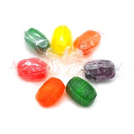 SweetGourmet Assorted Fruit Barrels | Wrapped | Bulk Hard Candy | 2 pounds