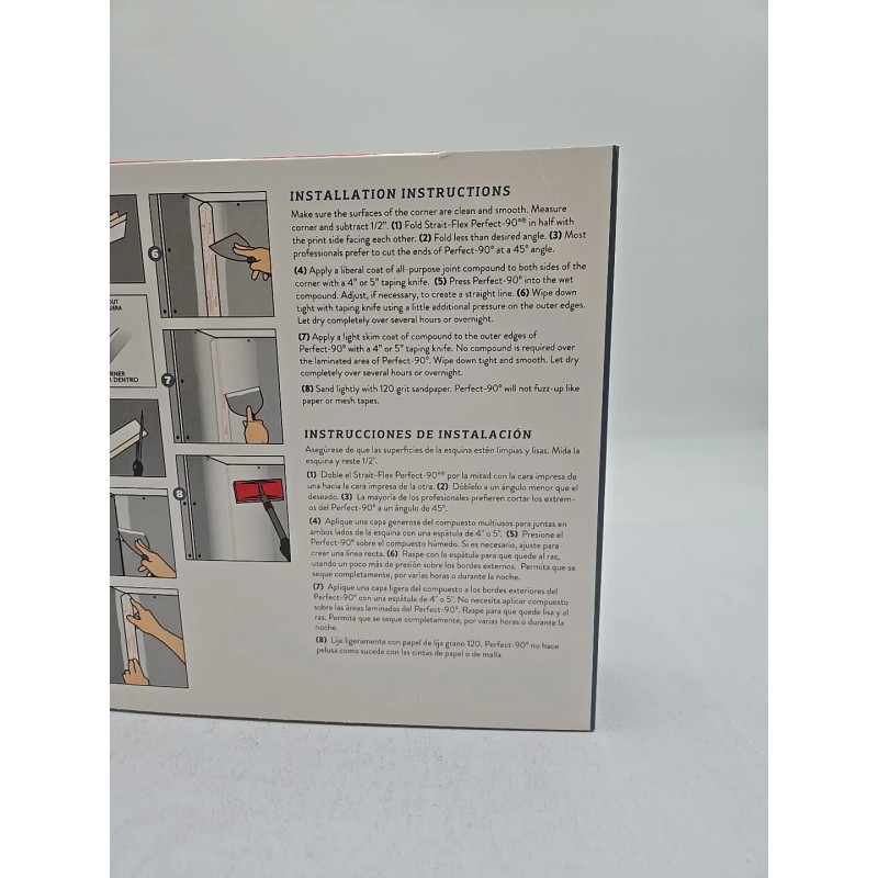 Strait-Flex P90-100 2-1/6in X 100ft Perfect-90 Flexible Corner Trim Case