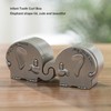 2 Pack Small Keepsake Box Elephant Shape Storage Container Metal