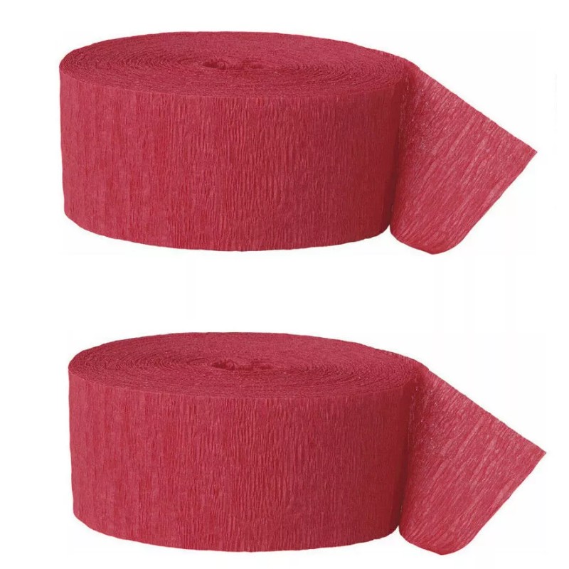 Plan-A-Party 2x Crepe Paper Apple Red Party Decoration Streamers -