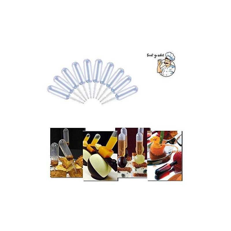 moveland Cupcakes Pipettes, 120PCS 4 ml Plastic Pipettes Squeeze Dropper