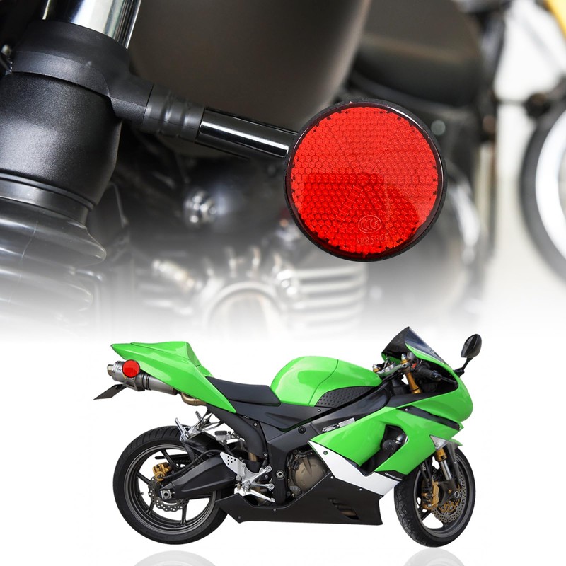 Dickno 2 PCS M6 x 1.0 Motorcycle Reflectors, Plastic Screw