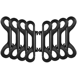 Double Ended Bolt Snap Hooks Double End Heavy Duty Trigger Snaps Lobster Clasp Snap Hook Bolt Snaps Fastener Clip - Black 4 PCS