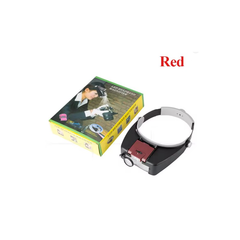 Head-Mounted Magnifier with LED Light – 1.5X, 3X, 8.5X &