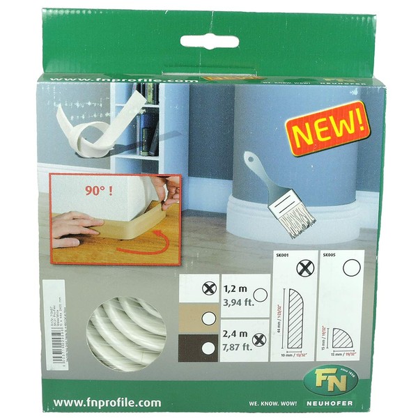 Neuhofer Holz 713457 Bending Skirting Board Bendable 10 x 44