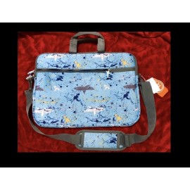 Wonder Nation SHARK neoprene laptop Sleeve Bag Universal With Shoulder Belt, SIZE 11” x 15.5”