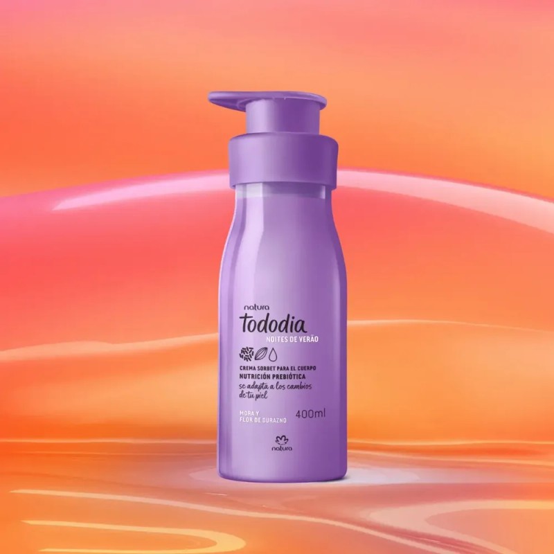 Crema Corporal Mora Flor De Durazno Tododia 400 Ml