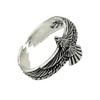 Yocoyee Retro Eagle Ring Thai Silver Feather Hawk Falcon Adjustable