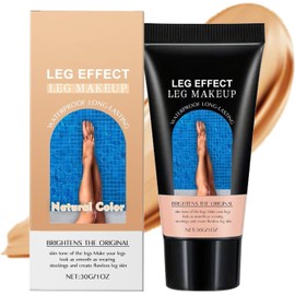 Leg Makeup Waterproof No Transfer, Leg Makeup Cream, Full Coverage Body Makeup Waterproof Foundation, Leg and Body Makeup for Tattoo Cover Up, Even Natural Skin Tone of Legs (Natural, 30g/1oz)