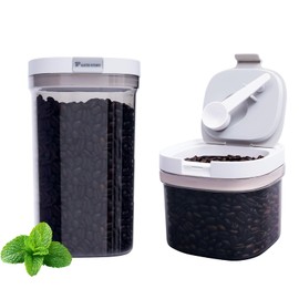 ZENTORIQ 2 Pcs Coffee Container Airtight，Coffee Jar With Scoop,Airtight Coffee Canister Retains，For Ground Coffee, Spices, Herbs, Candy, Protein Powder