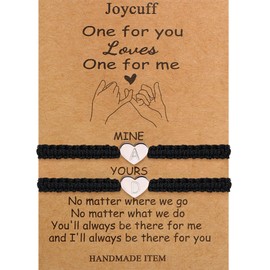 JoycuFF Matching Bracelets for Women Men Valentine's Day Birthday Gifts for Girlfriend Boyfriend Wife Matching Bracelets for Couples Best Friend Friendship Bracelet A-Z Initial Charm, Stainless Steel, no gemstone