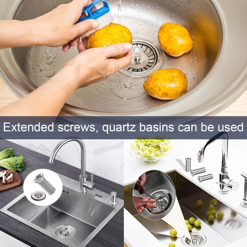 Zhenghebuy Sink Basket Screw,2 Pieces 35mm Hollow Kitchen Sink Plug