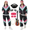 KUKIKUKI 80s Tracksuit Costume for Men Women Retro 90s Costume