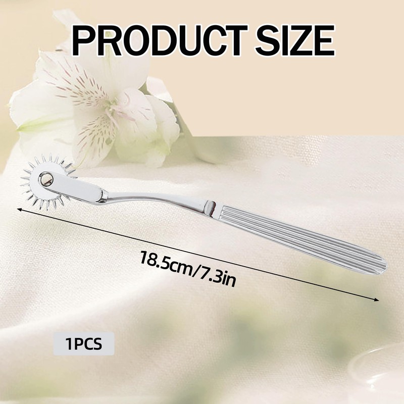 1PCS Stainless Steel Pinwheel Neurological Sense Testing Pin Wheel