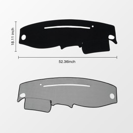 KUST Black Dash Cover for Ford Ranger 1995-2011/Ford Explorer 1995-2001/Mazda B2300 B2500 B3000 B4000 1995-2008/Mercury Mountaineer 1997-2001 Polyester Dashboard Cover Accessories for Ranger