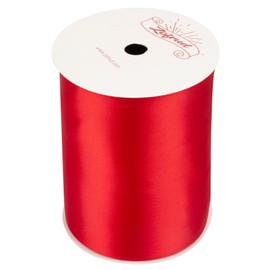 Zofrud Red Satin Ribbon 100mm x 9 Meters - Large Ribbon Ideal for Bows, Gift Wrapping, Flower Bouquet, and Crafts