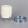 Lamp PORCELAIN THREADED SKIRT SOCKET E-26 WITH 1/8IPS HICKEY NEW