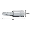 Tone 2H-P3 Driver Bit Socket, 1/4-inch (6.35-mm) Drive, (+) No.