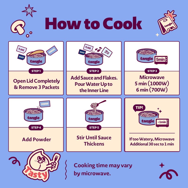 Samyang Tangle Creamy Mushroom Linguine Truffle and Shiitake Flavor Savory
