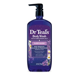 Dr Teal's Sleep Body Wash con Melatonina, Lavanda y Manzanilla, 24 fl oz.